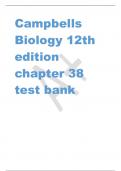 Campbells  Biology 12th  edition  chapter 38  test bank