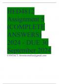 HED4812 Assignment 5 (COMPLETE ANSWERS) 2024 - DUE 30 September 2024