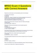 MRSO Exam 4 Questions with Correct Answers 