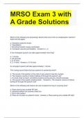 MRSO Exam 3 with A Grade Solutions 