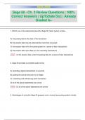 Sage 50 - Ch. 3 Review Questions | 100%  Correct Answers | UpToDate Doc | Already  Graded A+