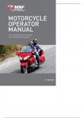 MOTORCYCLE OPERATOR MANUAL 2024 HANDBOOK VERIFIED A,