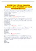 WebCE Exam 1 Study - Annuities Chapters 1-21 of WebCE life and health insurance essentials.