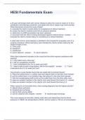HESI Fundamentals Exam Questions and Answers 100% correct