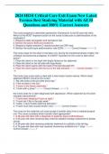 2024 HESI Critical Care Exit Exam New Latest  Version Best Studying Material with All 55 Questions and 100% Correct Answers