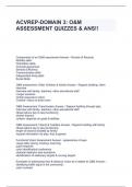 ACVREP-DOMAIN 3: O&M ASSESSMENT QUIZZES & ANS!!