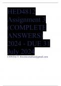 HED4812 Assignment 3 (COMPLETE ANSWERS) 2024 - DUE 31 July 2024