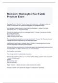 Rockwell Washington Real Estate Practices Exam with correct Answers