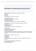 Rockwell Fundamental Final Exam #1 with complete solutions