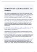 Rockwell Cram Exam #3 Questions and Answers