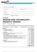 2023 AQA A-level DESIGN AND TECHNOLOGY: PRODUCT DESIGN 7552/1 Paper 1 Technical Principles Question Paper & Mark scheme (Merged) June 2023 [VERIFIED]