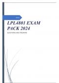 LPL4801 EXAM PACK 2024