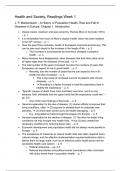 Lecture Notes - Health & Society (7332A005AY) 