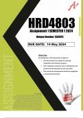 HRD4803 assignment 1 solutions 2024