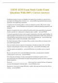 IAEM CEM/AEM Practice Exam Questions With 100% Correct Answers