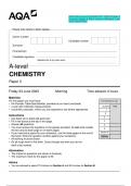 2023 AQA A-level CHEMISTRY 7405/3 Paper 3 Question Paper & Mark scheme (Merged) June 2023 [VERIFIED]