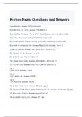 Kumon Exam Questions and Answers