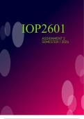 IOP2601 ASSIGNMENT 2 SEMESTER 1 2024