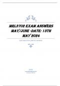 MRL3702 EXAM ANSWERS MAY/JUNE DATE- 13TH MAY 2024