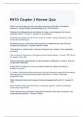 RETA Chapter 3 Review Quiz with complete solutions