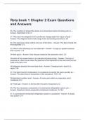 Reta book 1 Chapter 2 Exam Questions and Answers