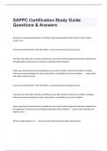 SAPPC Certification Study Guide Questions & Answers