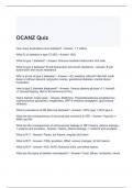 OCANZ Quiz with complete solutions