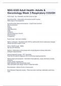 NSG 6320 Adult Health- Adults &  Gerontology Week 3 Respiratory COUGH