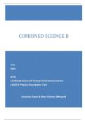 OCR 2023 GCSE Combined Science B Twenty First Century Science J260/03: Physics (Foundation Tier) Question Paper & Mark Scheme (Merged