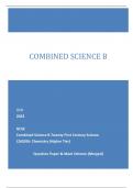 OCR 2023 GCSE Combined Science B Twenty First Century Science J260/06: Chemistry (Higher Tier) Question Paper & Mark Scheme (Merged