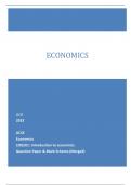 OCR 2023 GCSE Economics J205/01: Introduction to economics Question Paper & Mark Scheme (Merged