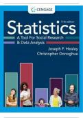 SOLUTION MANUAL FOR STATISTICS A TOOL FOR SOCIAL RESEARCH AND DATA ANALYSIS 11TH EDITION BY JOSEPH F. HEALEYCHRISTOPHER DONOGHUE