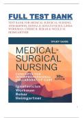 Test Bank for Ignatavicius: Medical-Surgical NURSING, 10th Edition By DONNA D. IGNATAVICIUS, LINDA WORKMAN, CHERIE R. REBAR & NICOLE M. HEIMGARTNER All Chapters 1-69 LATEST