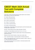 CBEST Math 2024 Actual Test with Complete Solutions