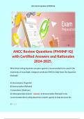 ANCC Review Questions (PMHNP IQ) with Certified Answers and Rationales 2024-2025.