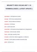 BRUNETTI REG VOCAB UNIT 1-10  TERMINOLOGIES { LATEST UPDATE } 