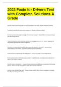 2023 Facts for Drivers Test with Complete Solutions A Grade (1)