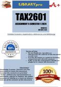TAX2601 Assignment 5 (COMPLETE ANSWERS) Semester 1 2024