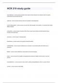 HCR210 Arizona State University -HCR 210 study guide questions n answers 