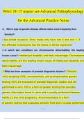 WGU D115 master set-Advanced Pathophysiology for the Advanced Practice Nurse Solved 100% Correct |2024/2025 Correct Questions and Answers