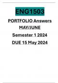 ENG1503 EXAM PORTFOLIO SEMESTER 1 2024