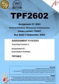 TPF2602 Assignment 51 (COMPLETE ANSWERS) 2024 (758467) - DUE 2 September 2024