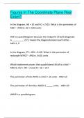 Figures In The Coordinate Plane Real Exam!! Questions and answers latest update 