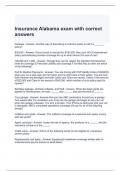 Insurance Alabama exam with correct answers