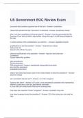 US Government EOC Review Exam with correct Answers