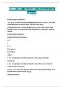 NURS 309 - Antibiotics Exam Latest Update