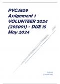 PYC4809 Assignment 1 VOLUNTEER 2024 (295091) - DUE 15 May 2024