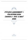PYC4809 Assignment 1 VOLUNTEER 2024 (295091) - DUE 15 May 2024