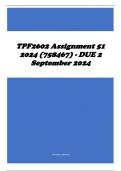 TPF2602 Assignment 51 2024 (758467) - DUE 2 September 2024