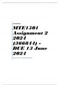 MTE1501 Assignment 2 2024 (366844) - DUE 13 June 2024